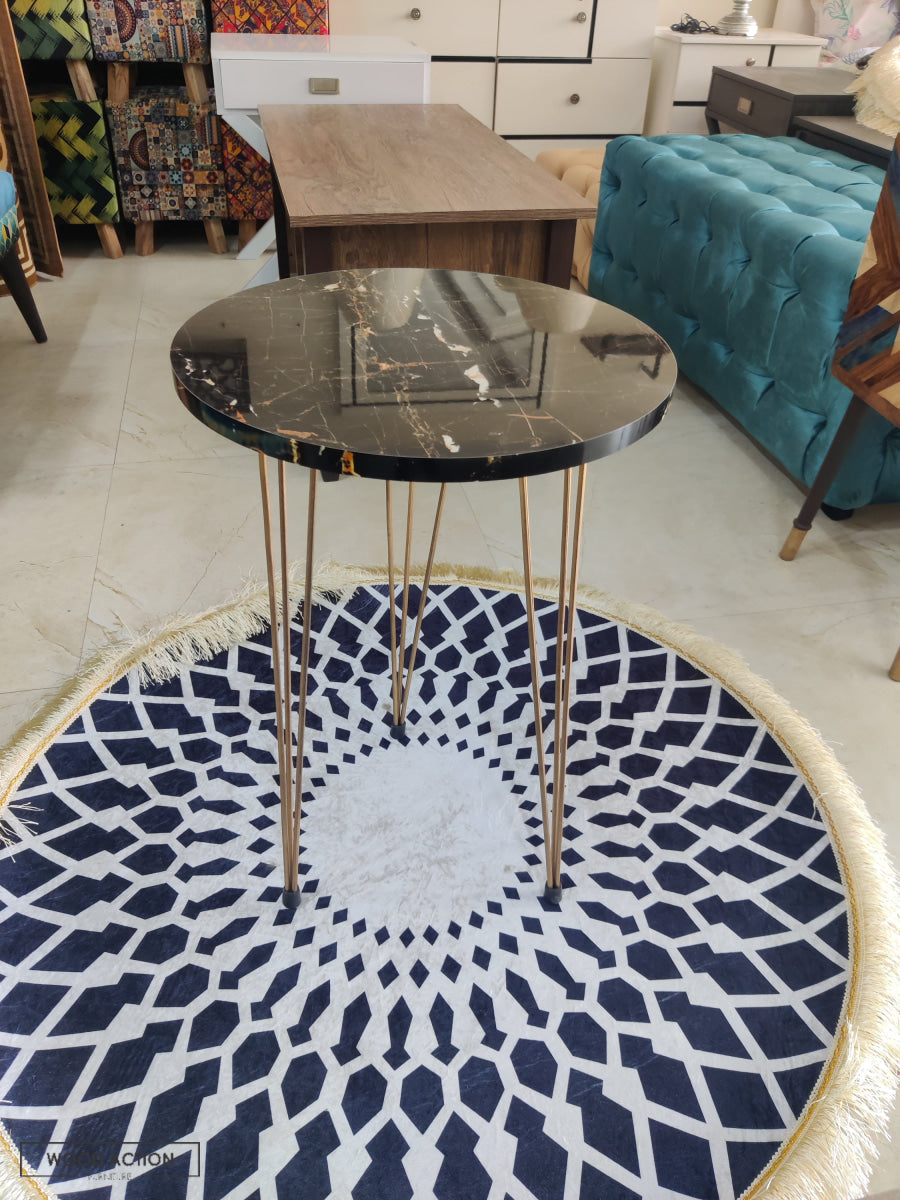 Round Black 1 nesting table