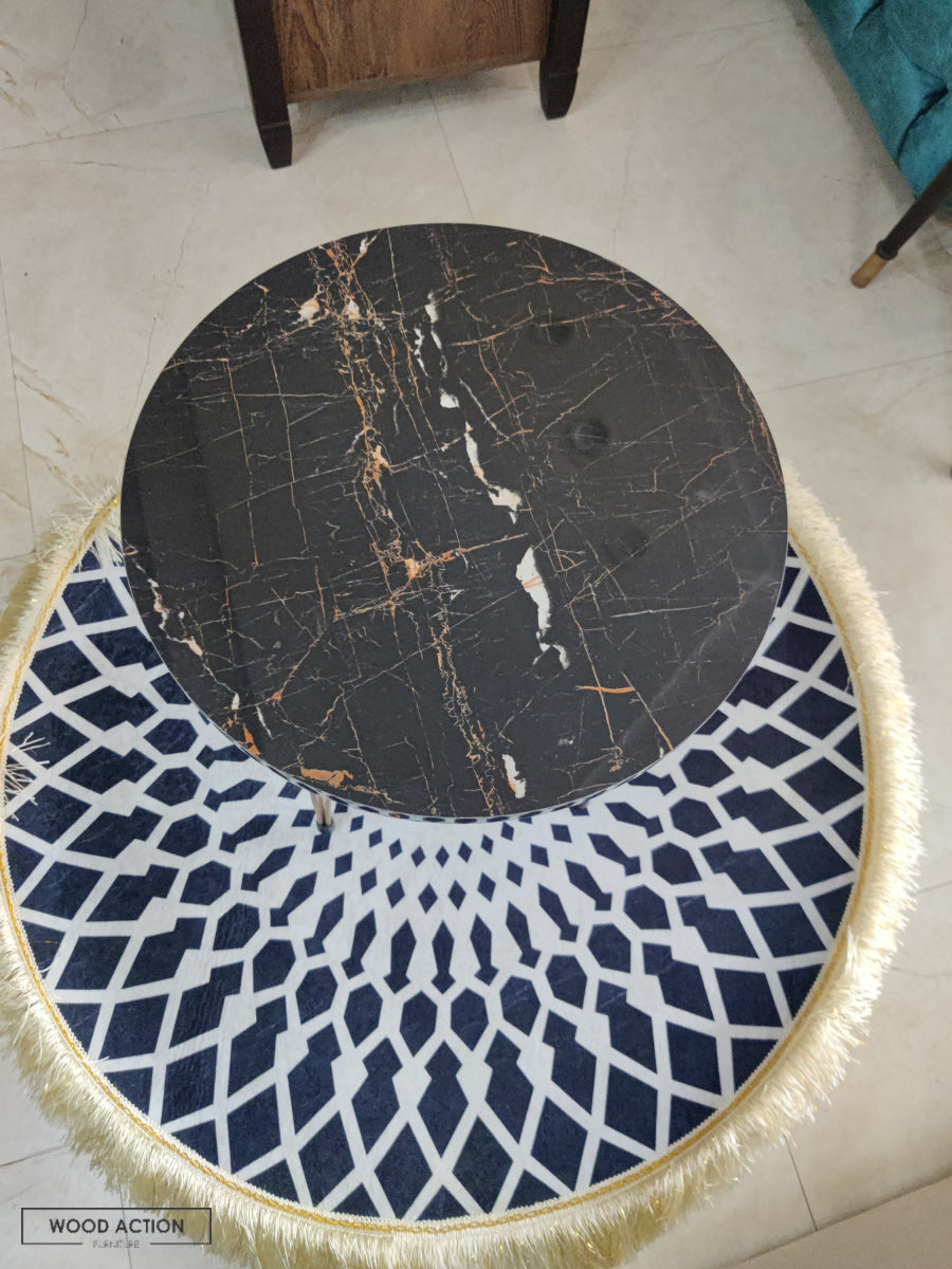 Round Black 1 nesting table